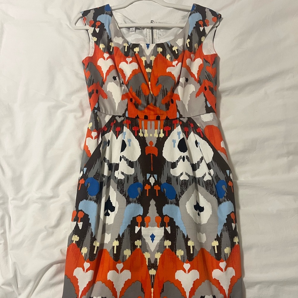 Maggy London Vibrant Multicolor Midi Dress